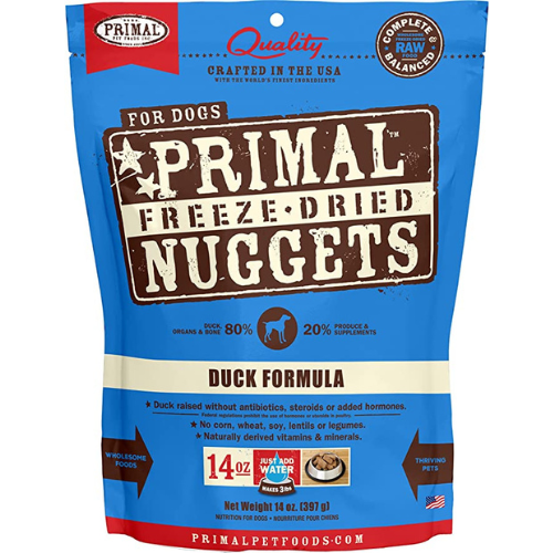 Dried Dog Food Nuggets Duck